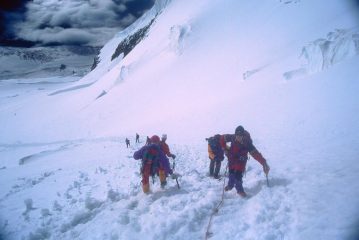 la rampa finale prima di raggiungere la cresta che porta in cima (3-8-1997)