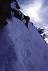 ultimi ripidi metri prima di raggiungere la cima (8-10-2000)