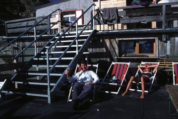 un momento di relax al Rifugio Bellavista (20-8-2002)
