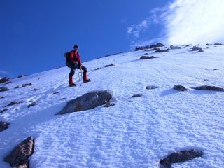 io sul pendio finale, a meno di 100 metri dalla cima (22-5-2005)