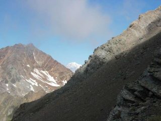 Il Monte Bianco da poco sopra il Colle Vallonet