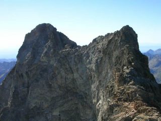 La seconda parte della cresta e la vetta, vista dalla Punta di Netscio
