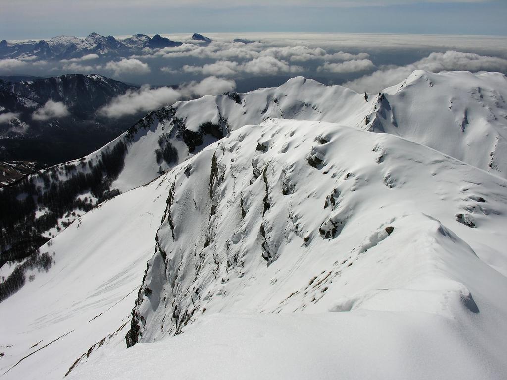 panorami dalla cima : verso le Alpi Apuane (26-3-2006)