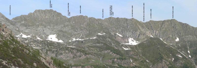 Il tratto di cresta fra il Col di Coi e la Punta Plenc