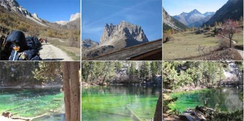Immagini del lago verde e panorama dalle parti del rifugio Re Magi