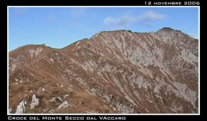 La cresta che conduce alla croce del Monte Secco dal Vaccaro