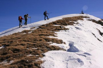 ultimi metri di cresta prima di raggiungere la vetta (4-3-2007)