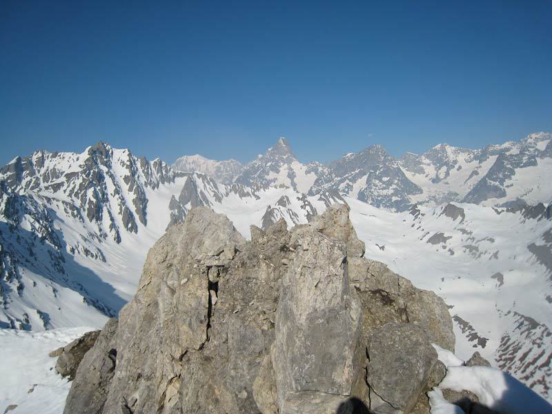 Monte Bianco e Jorasses dalla cima del Fourchon