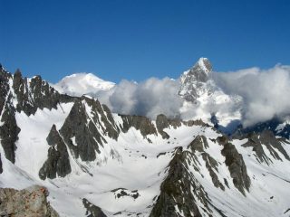 Monte Bianco e Grandes Jorasses dalla cima