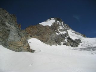 La montagna vista dal Glacier des Grandes Murailles