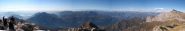 Panoramica dalla cima verso il lago di Como