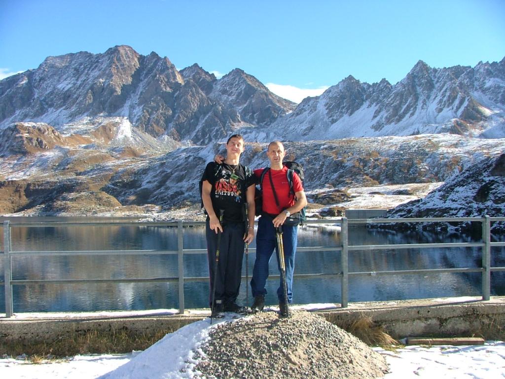 Loris e Franz al lago del toggia2190m
