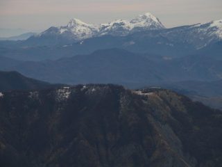 panorami osservati dalla cima : Pania Secca m. 1712 e Pania della Croce m. 1860 (Alpi Apuane) (27-1-2008)