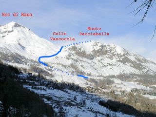Itinerario Colle Vascoccia e Facciabella da Lignod