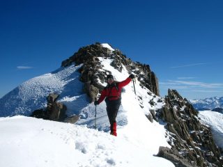 Stelvio sulla cresta sommitale del Becco Grande (2-3-2008)