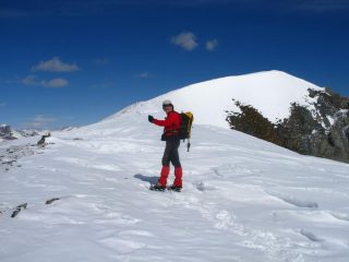 Stelvio sta per raggiungere la vetta del Monte Pelvo (25-3-2008)