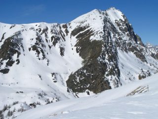 il Monte La Bianca m. 2746 visto dal Colle d'Esischie (25-3-2008)
