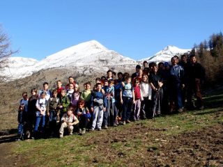 I ragazzi del 1° e 2° Corso di Alpinismo giovanile del CAI di Pinerolo