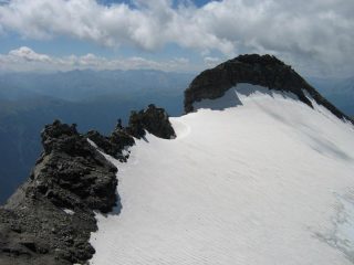 Il Niblé con il ghiacciaio dalla Ferrand