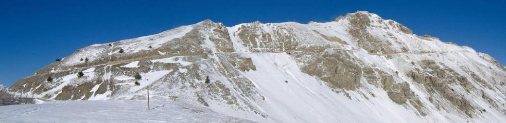 La cresta con la vetta dall'arrivo dello skilift