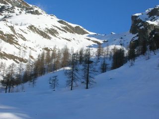 la parte mediana verso Alpe Ciavanis