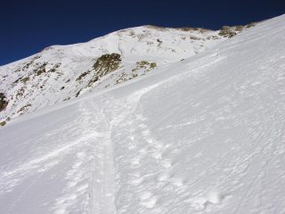 il vallone che sale verso il Monte Le Steliere (28-1-2007)
