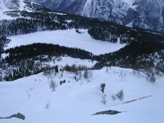 La variante di salita e discesa dell'Alpe Roggione