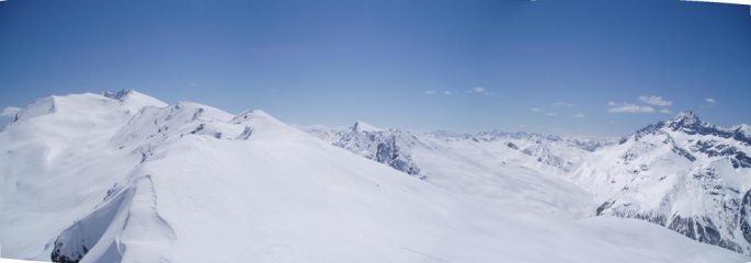Panorama dalla Terra Nera al Pic de Rochebrune