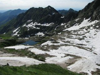L'alto vallone del Bojret con il lago