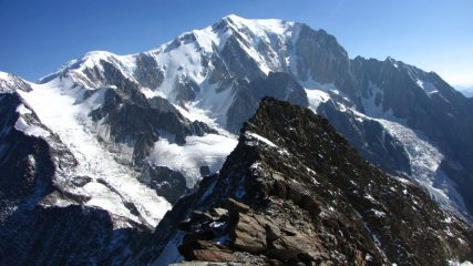 panorami dalla cima : il Monte Bianco (versante italiano) (6-9-2009)