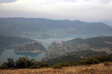 Panorama sul lago del Turano