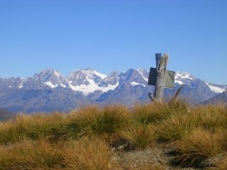 Il gruppo del Bernina visto dalla cima del pizzo Pidocchio