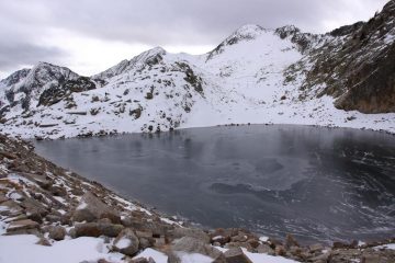 Lago Mediano di Fremamorta e Cima di Fremamorta sullo sfondo (7-11-2009)