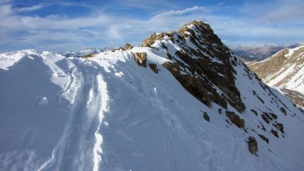 cresta finale e vetta della Montagne de Parpaillon (21-11-2009)