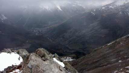 il Vallone che da Saimt Paul sale a Fouillouse visto dalla cima (22-11-2009)