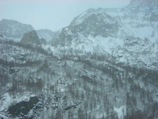 La scarsità di neve in questo gennaio, sul versante del Tovetto 