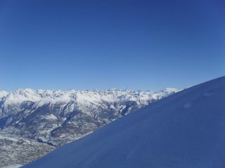 panorama verso il Cervino e Aosta