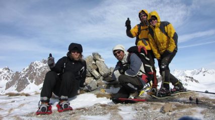 foto di gruppo in vetta alla Tete Dure (24-1-2010)