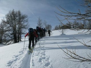 Scialpinisti in fila