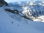 Salita sul ghiacciaio del Petit Mont Blanc