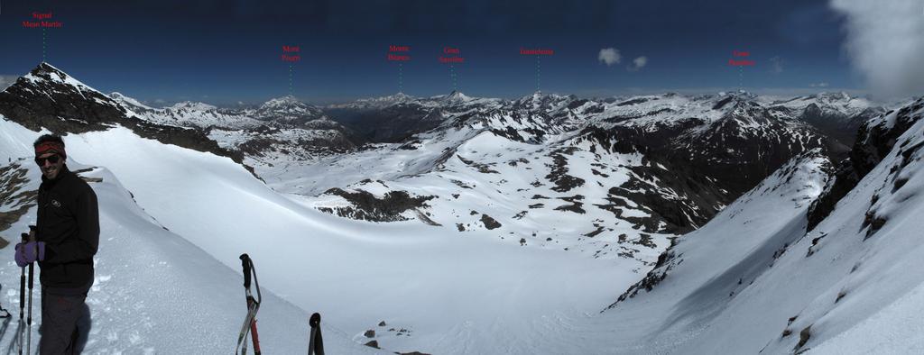 Panorama dal Mont Pourri al Gran Paradiso