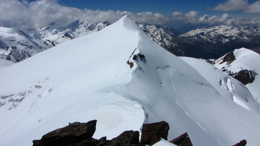 il Monte Cevedale e la cresta ancora da salire...visto dalla Zufall Spitze (25-6-2010)