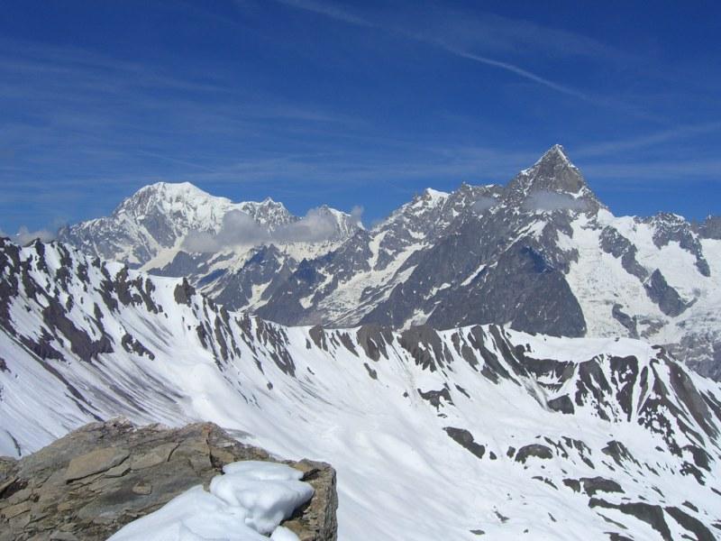Monte Bianco e Gran Jorasses dal colle