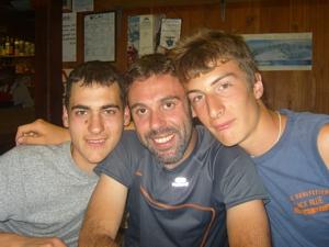 io con due ragazzi dell'Alpinismo giovanile del Cai Uget di Torino 