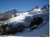 Il ghiacciaio delle Grand Murailles dalla Petit Tete di Bellatsa'