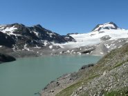 Lago Sabbione, Arbola col suo ghiacciaio