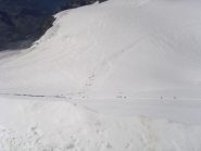 08 - Dalla cima verso il Colle del Breithorn, si vede buona parte della salita