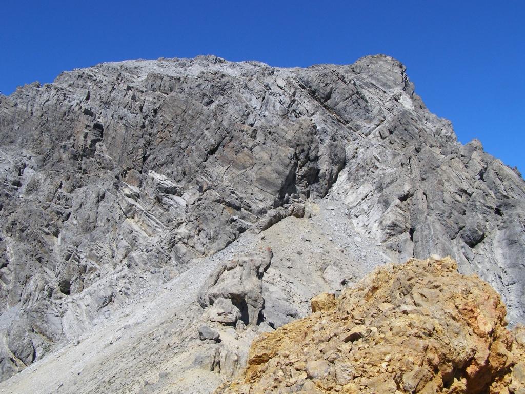 Cresta della Punta Melchiorre per accedere al pendio superiore