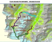 Mappa Tour Gran Traversiere e Aiguille Rousse