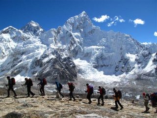Verso il Kala Patthar, dietro Everest e Nuptse